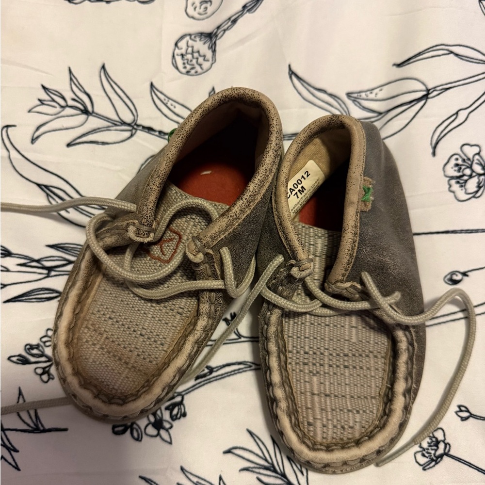 Twisted X Kids Brown and Tan Moccasins